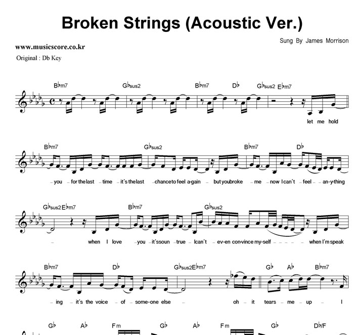 James Morrison Broken Strings (Acoustic Ver.) Ǻ