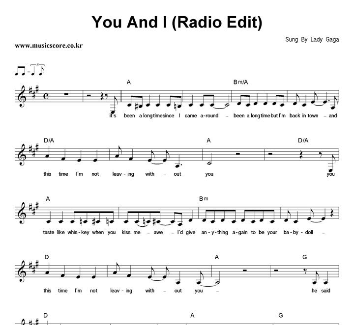 Lady Ga Ga You And I (Radio Edit) Ǻ