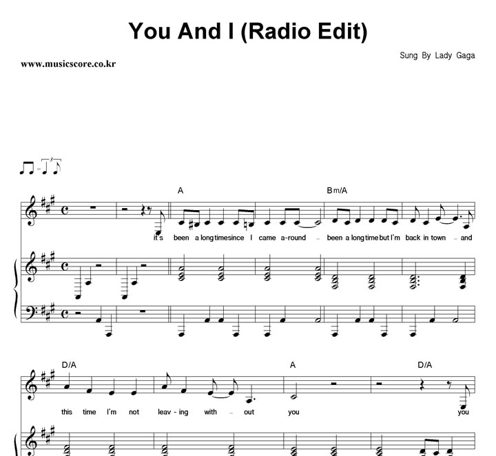 Lady Ga Ga You And I (Radio Edit) ǾƳ Ǻ