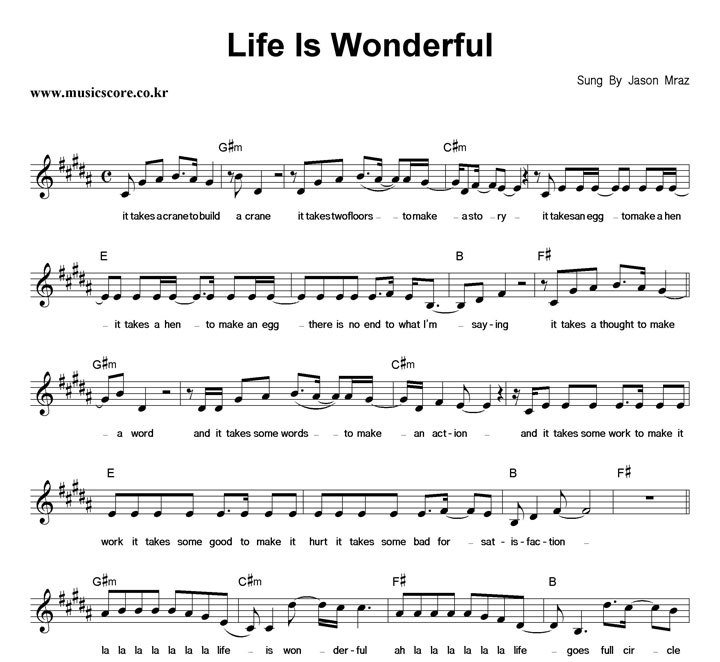 Jason Mraz Life Is Wonderful Ǻ