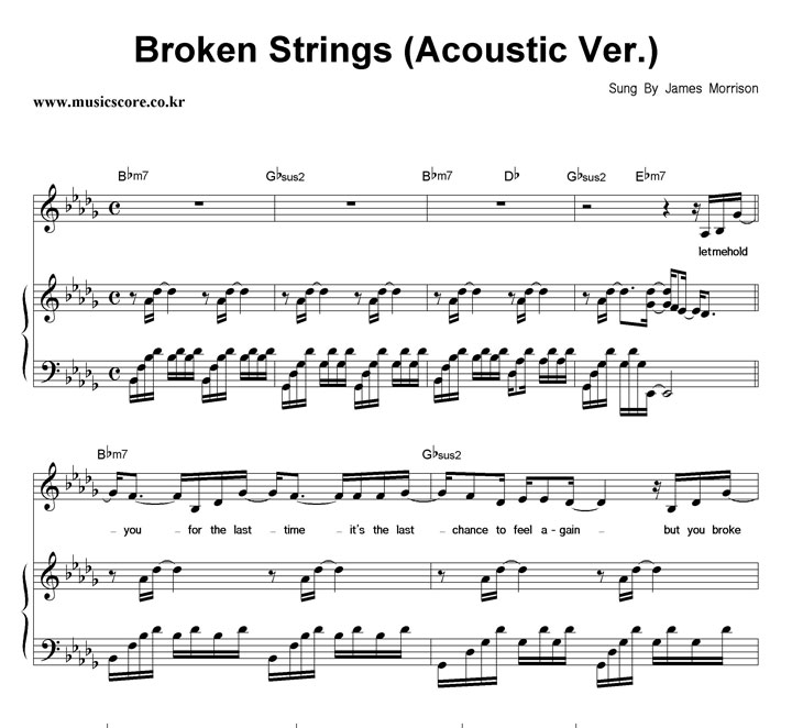James Morrison Broken Strings (Acoustic Ver.) ǾƳ Ǻ