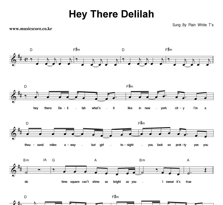 Plain White T's Hey There Delilah Ǻ