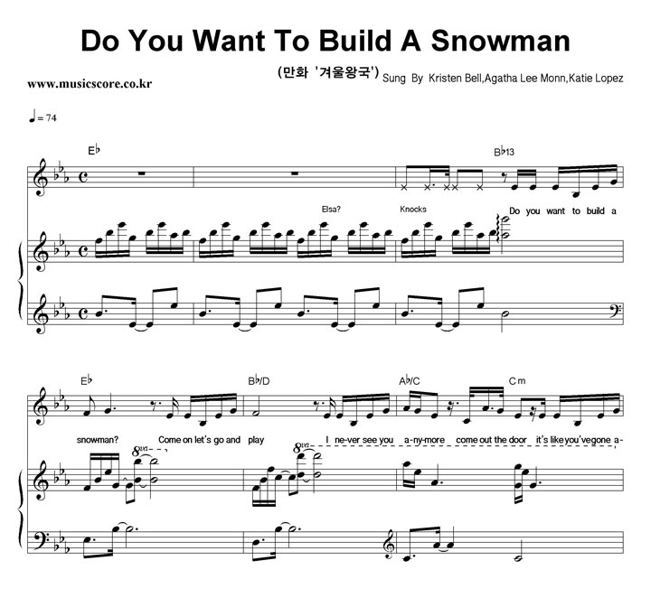 Kristen Bell, Agatha Lee Monn, Katie Lopez Do You Want To Build A Snowman ǾƳ Ǻ