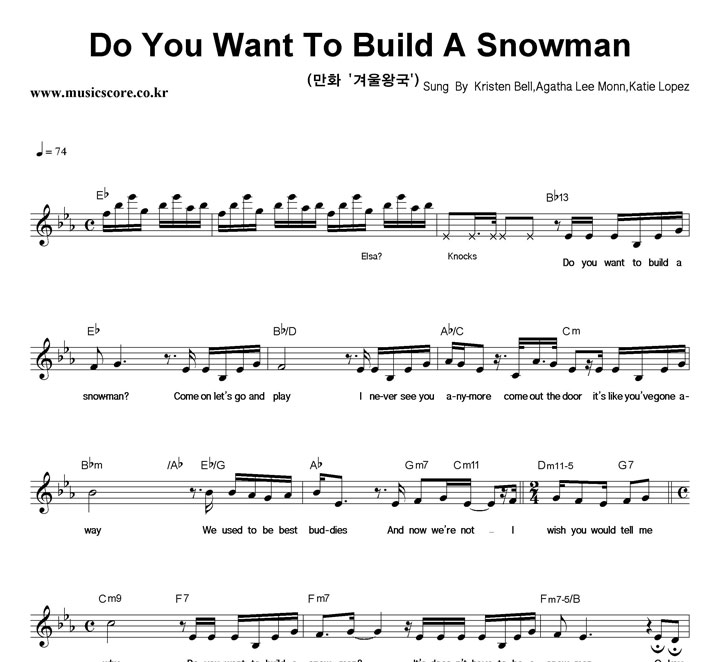 Kristen Bell, Agatha Lee Monn, Katie Lopez Do You Want To Build A Snowman Ǻ