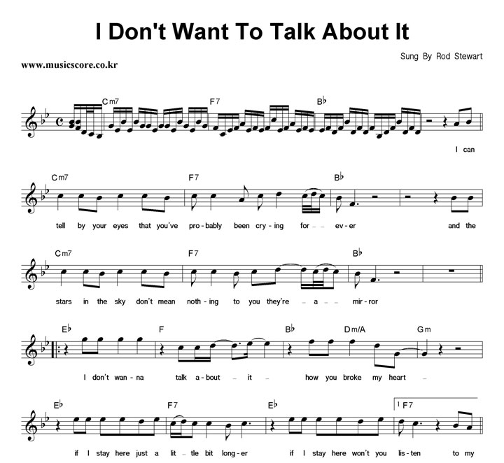 Rod Stewart I Don't Want To Talk About It Ǻ