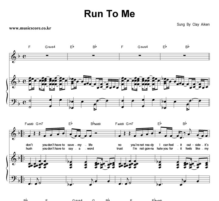 Clay Aiken Run To Me ǾƳ Ǻ