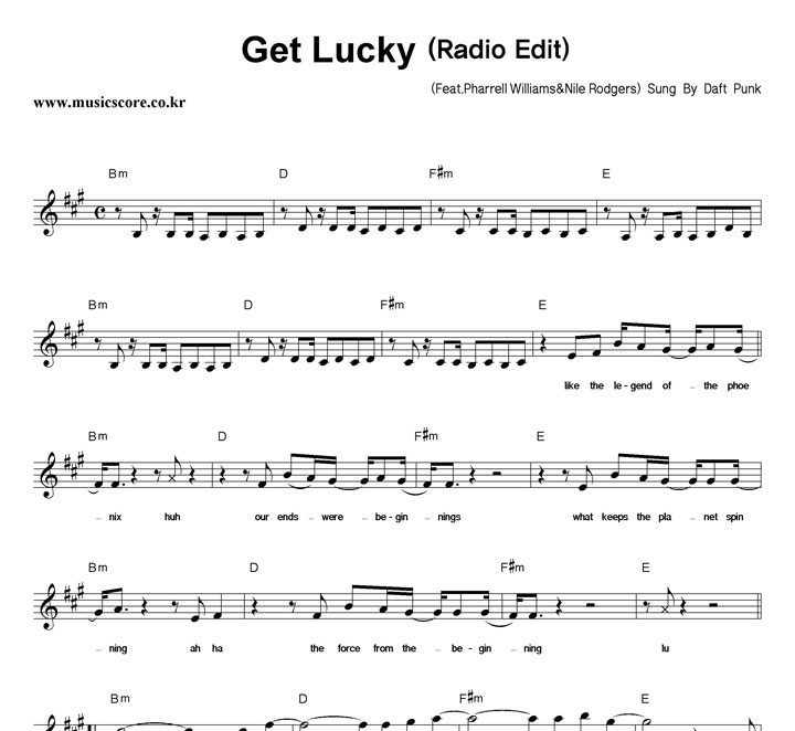 Daft Punk Get Lucky (Radio Edit) Ǻ