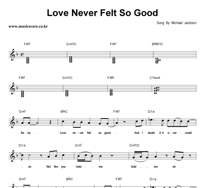 Michael Jackson Love Never Felt So Good Ǻ