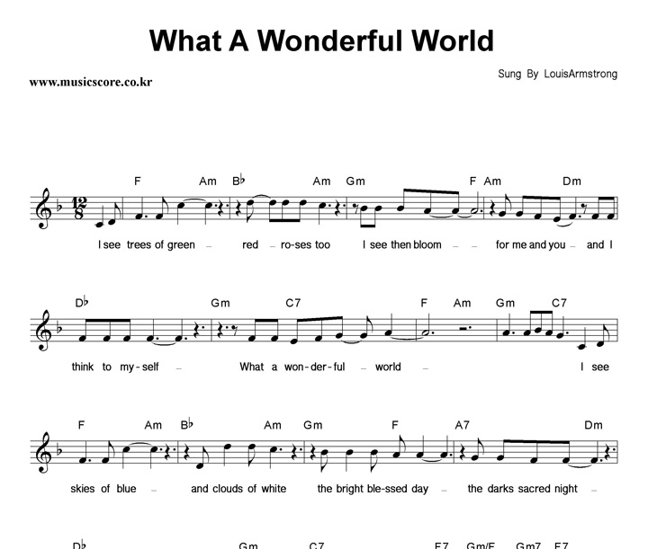Louis Armstrong What A Wonderful World Ǻ