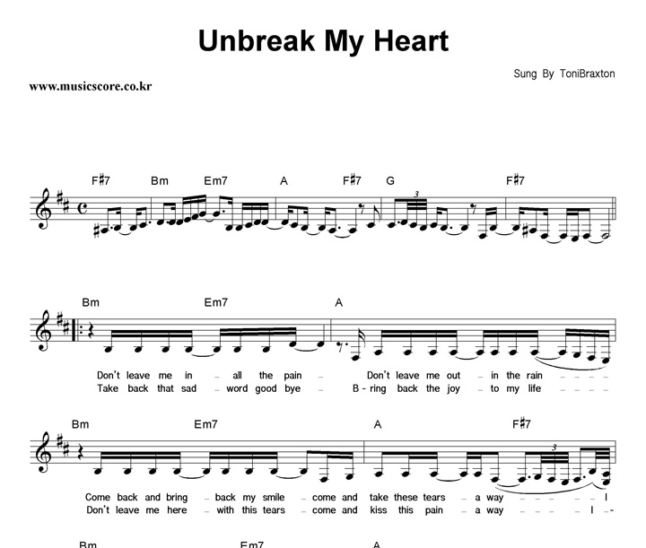 Toni Braxton Unbreak My Heart Ǻ