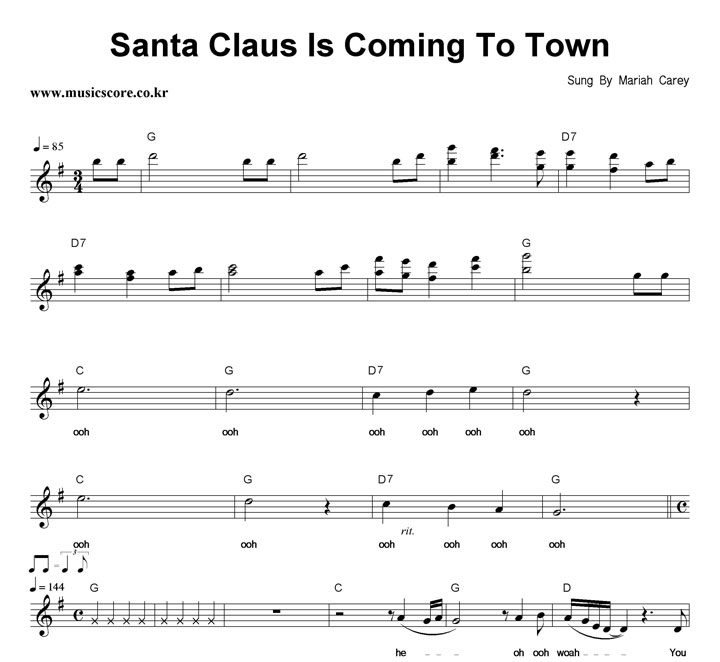 Mariah Carey Santa Claus Is Coming To Town Ǻ