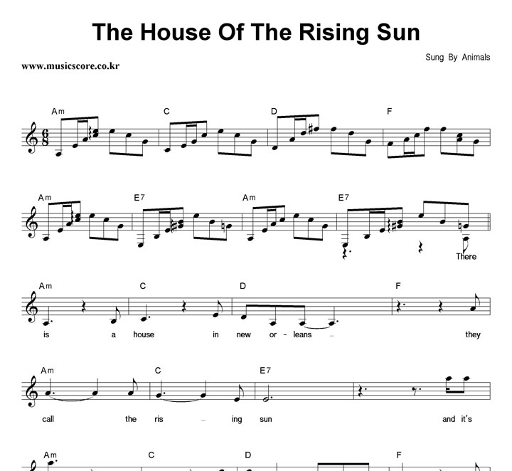 Animals The House Of The Rising Sun Ǻ