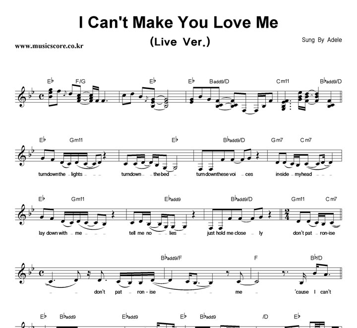 Adele I Can't Make You Love Me (Live Ver.) Ǻ