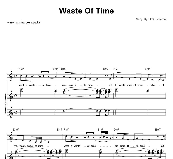 Eliza Doolittle Waste Of Time ǾƳ Ǻ