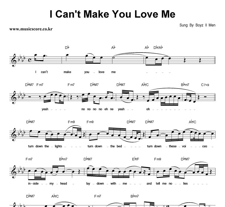 Boyz II Men I Can't Make You Love Me Ǻ