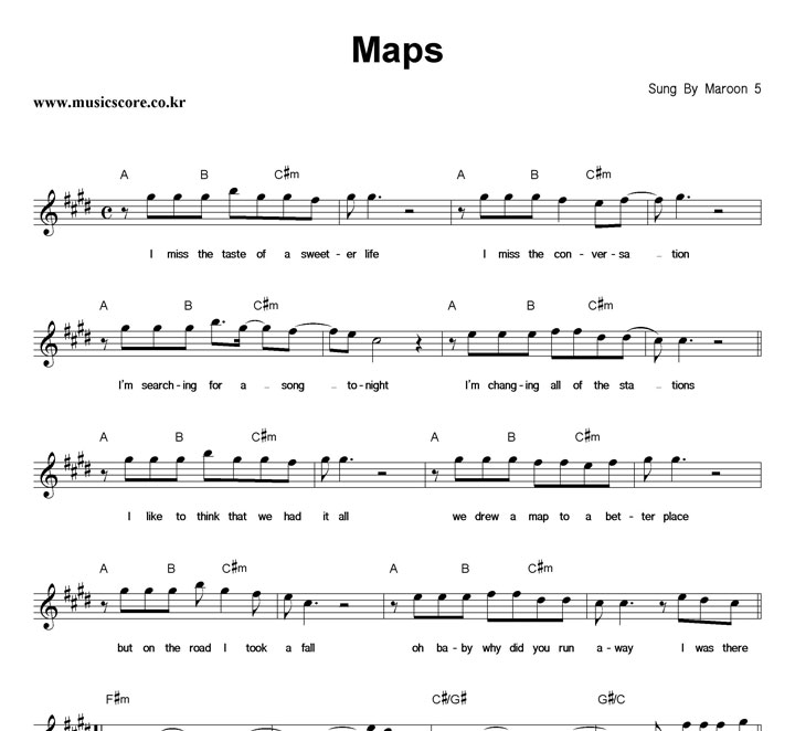 Maroon5 Maps Ǻ