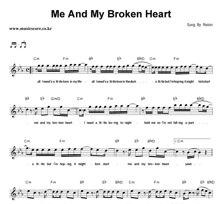 Rixton Me And My Broken Heart Ǻ