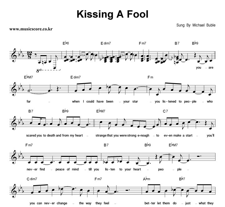 Michael Buble Kissing A Fool Ǻ