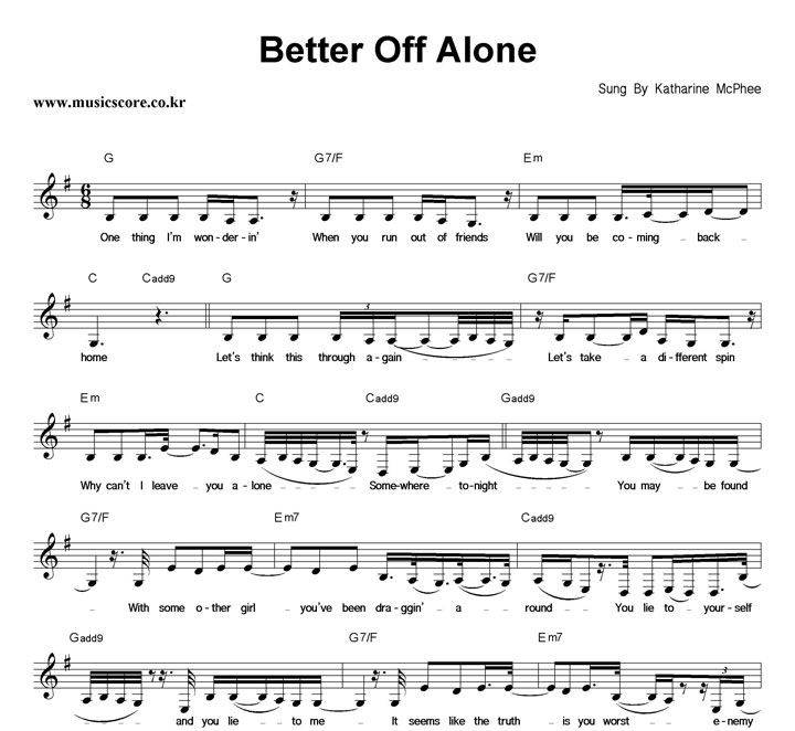 Katharine McPhee Better Off Alone Ǻ