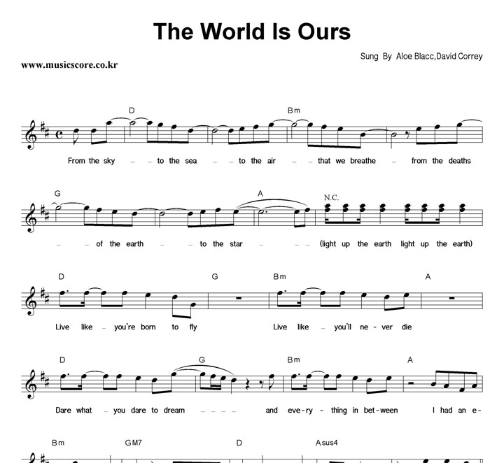 Aloe Blacc,David Correy The World Is Ours Ǻ