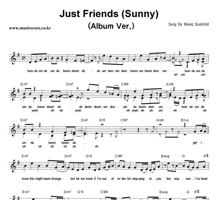 Musiq Soulchild Just Friends (Sunny) (Album Ver.) Ǻ