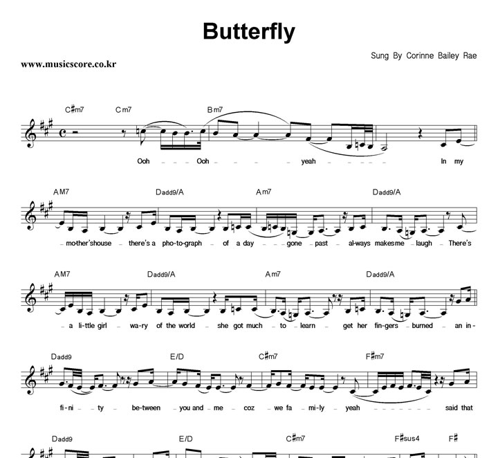 Corinne Bailey Rae Butterfly Ǻ