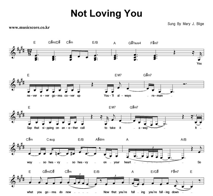 Mary J. Blige Not Loving You Ǻ