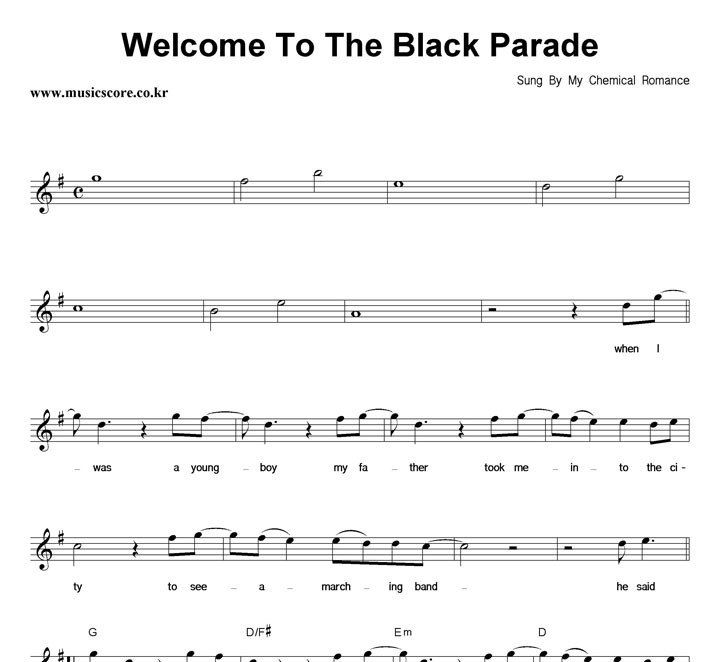 My Chemical Romance Welcome To The Black Parade Ǻ
