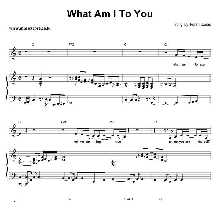 Norah Jones What Am I To You ǾƳ Ǻ