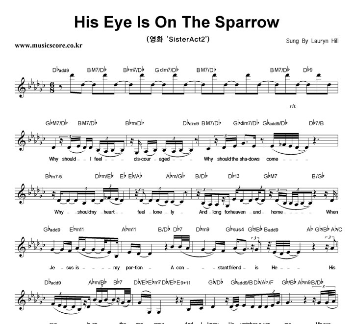 Lauryn Hill His Eye Is On The Sparrow  Ǻ