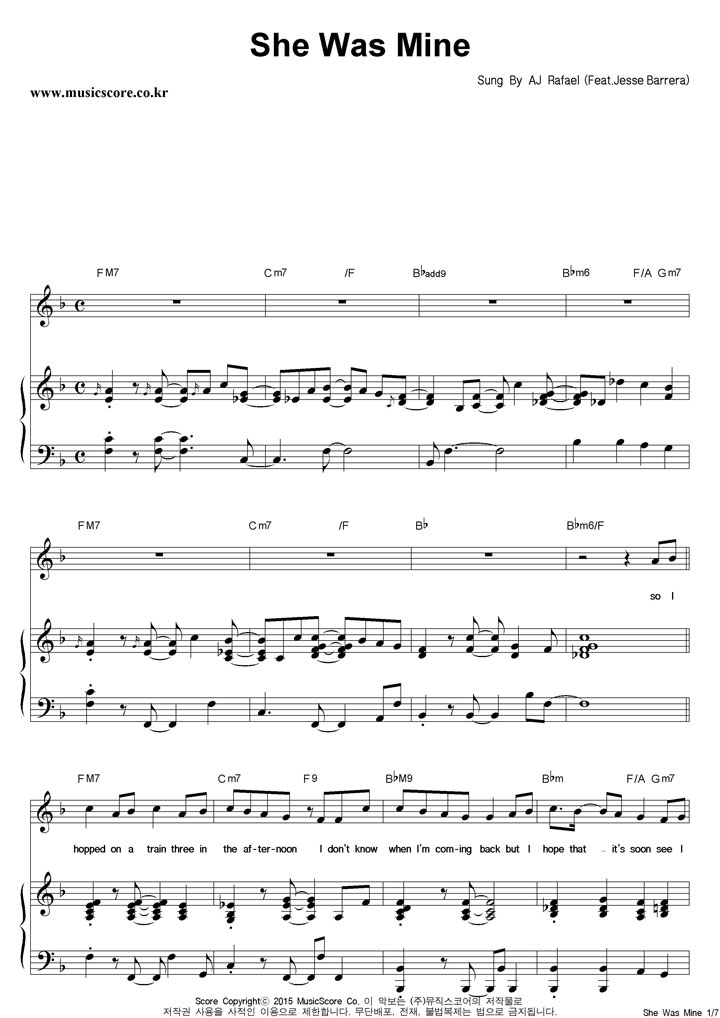 AJ Rafael She Was Mine (Feat.Jesse Barrera) ǾƳ Ǻ