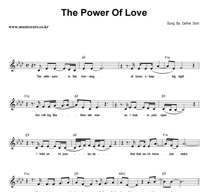 Celine Dion The Power Of Love Ǻ