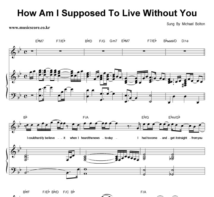 Michael Bolton How Am I Supposed To Live Without You ǾƳ Ǻ