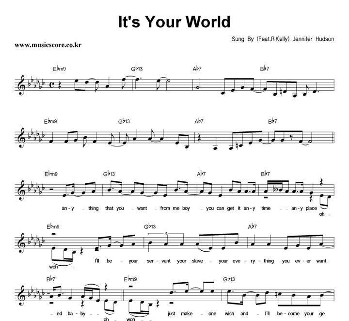 Jennifer Hudson It's Your World (Feat.R.Kelly) Ǻ