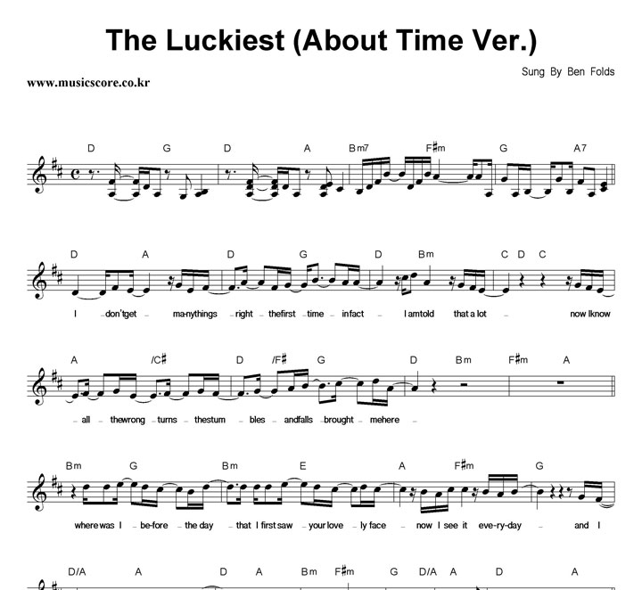 Ben Folds The Luckiest (About Time Ver.) Ǻ