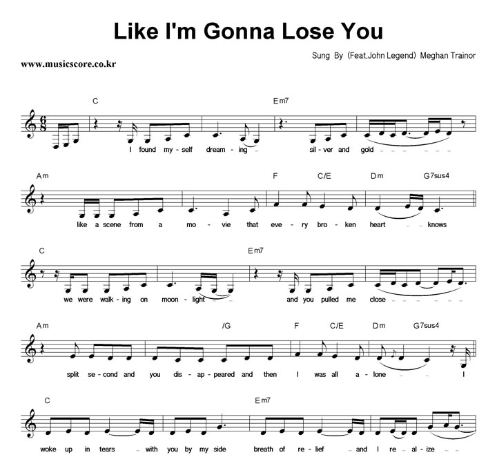 Meghan Trainor Like I'm Gonna Lose You (Feat.John Legend) Ǻ