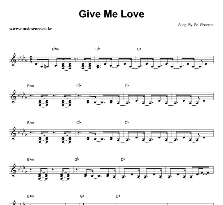 Ed Sheeran Give Me Love Ǻ
