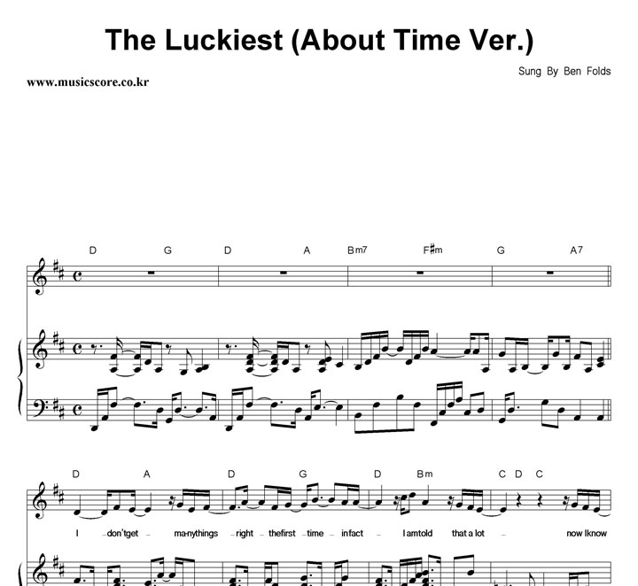 Ben Folds The Luckiest (About Time Ver.) ǾƳ Ǻ