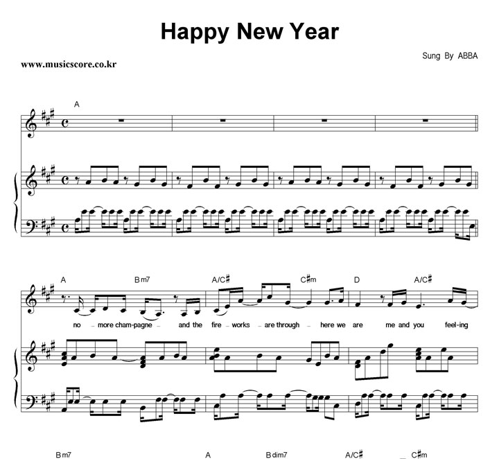 ABBA Happy New Year ǾƳ Ǻ