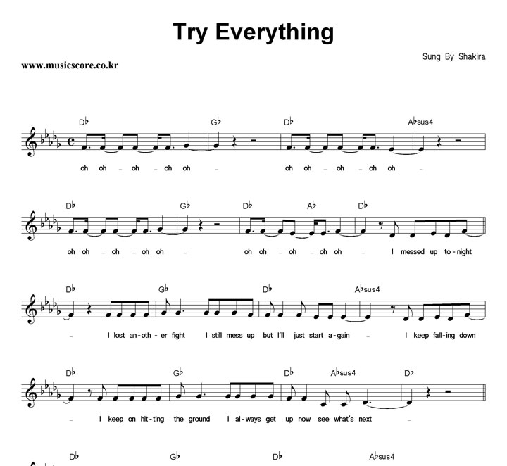 Shakira Try Everything Ǻ