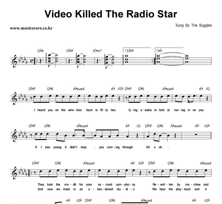 The Buggles Video Killed The Radio Star Ǻ