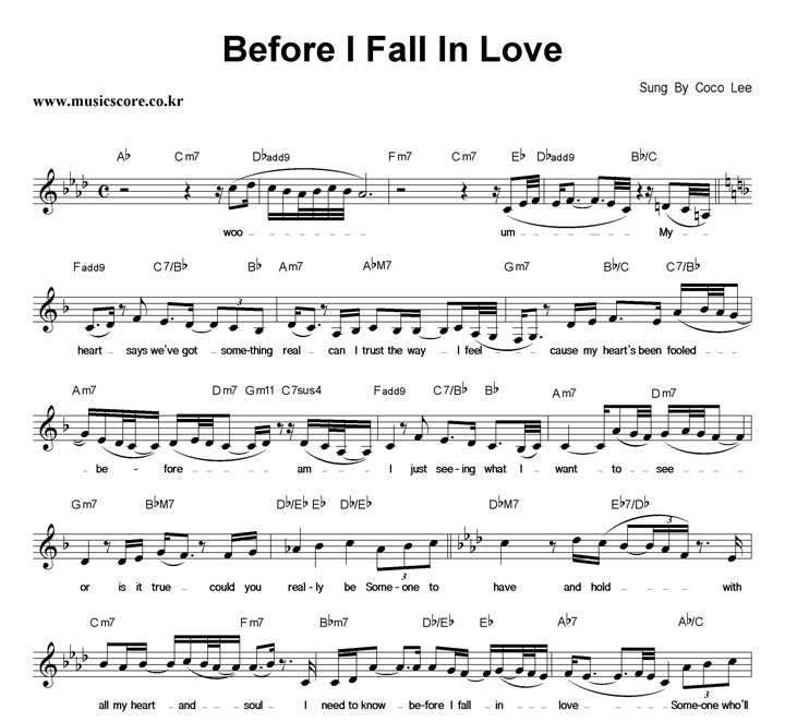 Coco Lee Before I Fall In Love Ǻ