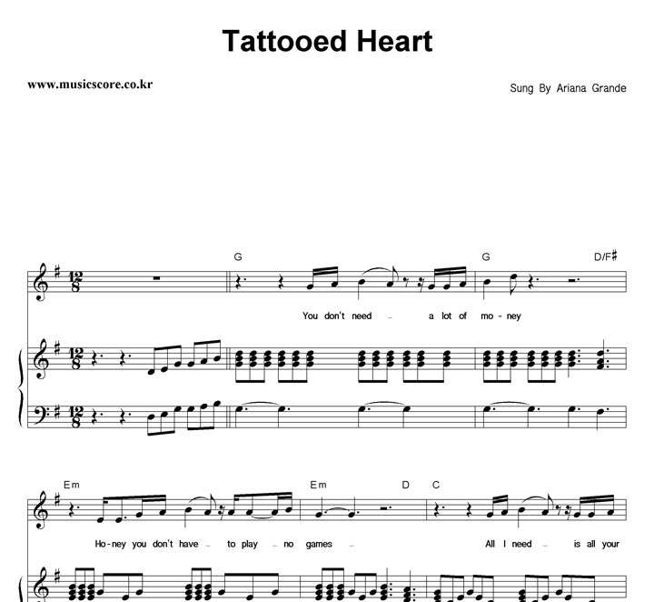 Ariana Grande Tattooed Heart ǾƳ Ǻ