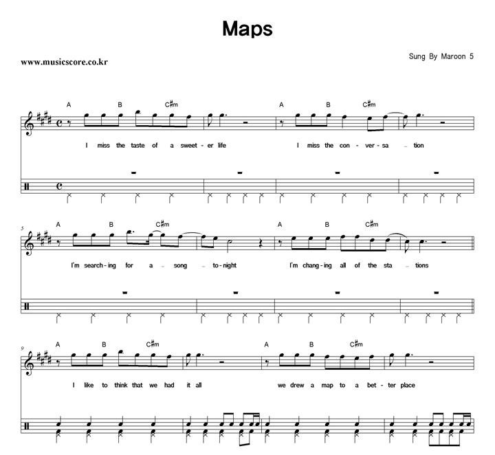 Maroon5 Maps  巳 Ǻ