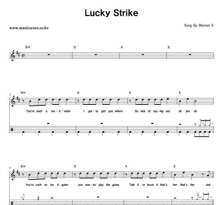 Maroon5 Lucky Strike  巳 Ǻ