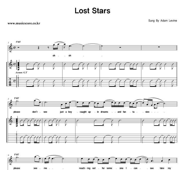 Adam Levine Lost Stars  Ÿ Ÿ Ǻ