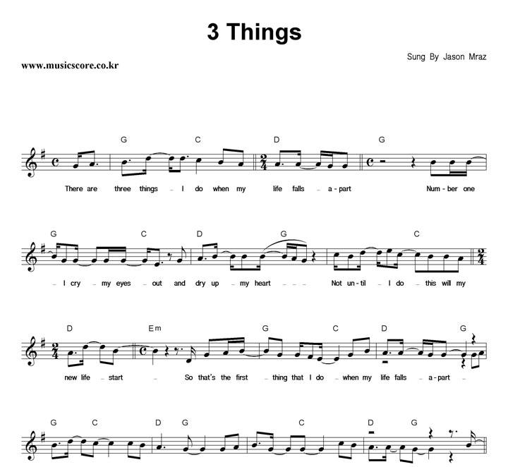 Jason Mraz 3 Things Ǻ