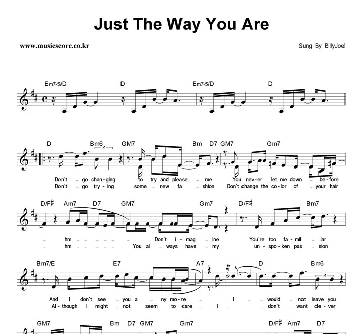 Billy Joel Just The Way You Are Ǻ