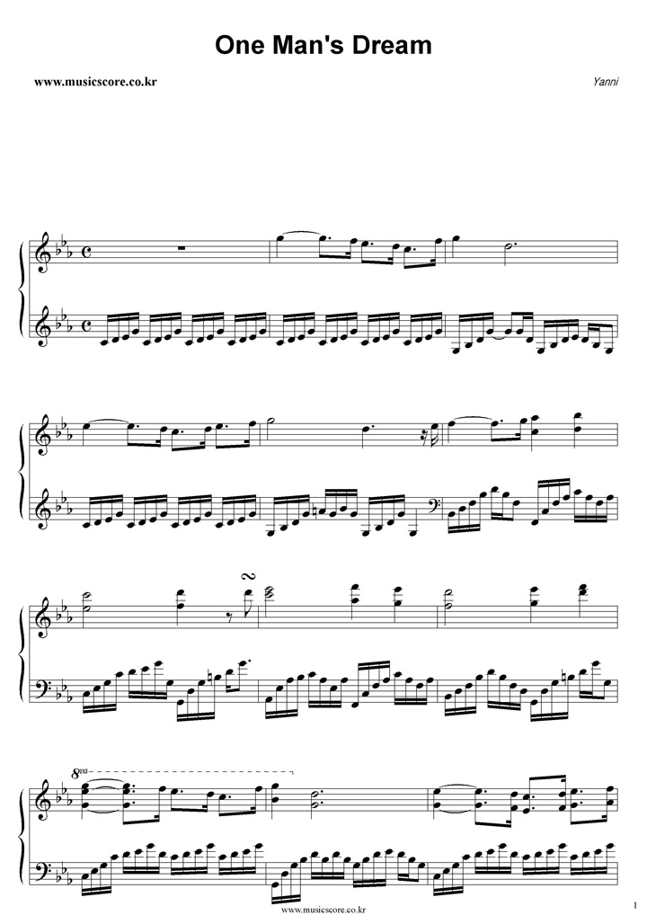Yanni (ߴ) One Man's Dream ǾƳ Ǻ