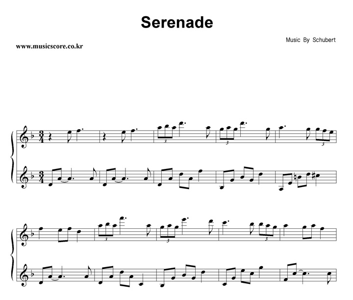 Schubert (Ʈ) Serenade  ǾƳ Ǻ